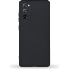 Galaxy S20 Fe ile Uyumlu Kapak Kamera Korumalı Içi Kadife Lansman Silikon Kılıf - Siyah