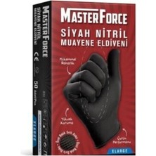 Empressco Siyah Nitril Eldiven Xl Balık Sırtı Desenli
