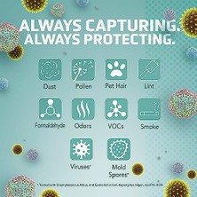 Germ Guardian FLT4700 360 Derece Gerçek Hepa Gerçek Hava Temizleyici Yedek Filtre M, Germguardian AC4700 Için Aktif Karbon Filtreli