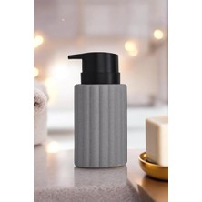 New Max Premium Serisi 300 ml Sıvı Sabunluk Pompalı Seramik Sıvı Sabunluk Dispencer Gri