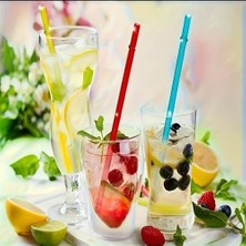 Simli Halkalı Tritan Pipet Seti, 4'lü Şeffaf Simli Pipetler, Temizleme Fırçası Dahil, 40OZ  Uyumlu, Bpa Içermeyen, Kesilebilir