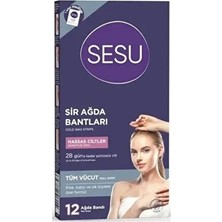 Bezos Soft Ağda Bandı Pratik Tüy Alma - 12 Li Hassas Ciltler