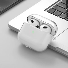 Airpods 4 ile Uyumlu Şeffaf Cyrstal Clear Ultra Berrak Silikon Kılıf - Alt Üst Ayrı (Airpods 4)