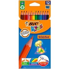 Bıc Kids Kuru Boya Kalemi, 12'li Kutu, Kıymık Oluşturmaz, Çiğnemeye Karşı Dayanıklı, Kolay Açılır