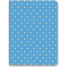 Puantiyeli Mini Defter Çizgili Mavi 14X20 cm