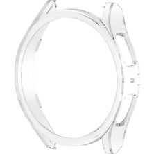 Galaxy Watch 6 Classic ile Uyumlu 47MM ve 43MM Önü Açık Çerceve Pc Wafture Silikon Kılıf Koruma Galaxy Watch 6 ile Uyumlu Gard Çerçeve (Şeffaf)