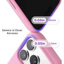 Apple iPhone 17 Pro Uyumlu Içi Kadife Lansman Silikon Kılıf Kapak Geniş Kamera Koruması Darbe Emici Şık ve Dayanıklı Telefon Aksesuarı (Pembe)