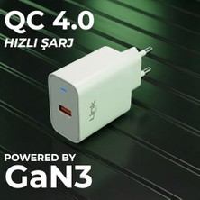 T461E Eco 45W (67-120W) Qc3.0 Turbo Şarj Type-C Kablolu Şarj Aleti