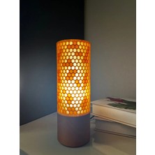 Empressco 3D Yazıcı Üretimi Bal Peteği Desenli Dekoratif Masa Lambası
