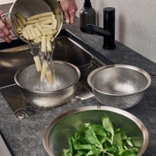 Prep Süzgeç Seti | 18/10 Paslanmaz Çelik | 3-Parça