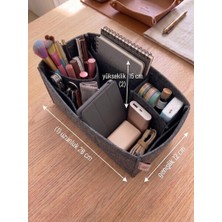 Marjinal W Club Kare Icceplı Canta Icı Organızer Koyu Grı RENK28 x 15 X12 Olculu( Uzunlukxyukseklık Xgenıslık)
