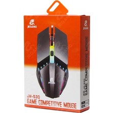 Kablolu Mouse, Rgb LED Işıklı, Gaming Oyun Uyumlu Mouse, 1600 Dpı, 4d Optik Sensör, Ergonomik Tasarım, Siyah Tak Kullan (Dpı)