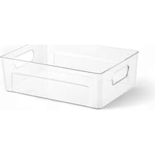 Kırılmaz Ultra Dayanıklı Buzdolabı Düzenleyici Organizer Kutu Şeffaf - 26X17X9CM 810