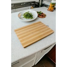 Bambu Kesme Tahtası Antibakteriel Yıkanabilir Doğrama Tahtası Dikdörtgen 24 * 34CM Büyük Boy