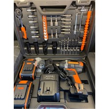 Empressco 2 Yıl Çok Işlevli Kömürsüz 48 V 5 Ah Çift Akülü Lion Çantalı Kablosuz 2 48 Volt Darbeli 48 Watt Yok