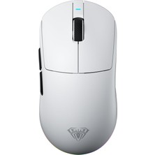 Aula V9 Pro 26000 Dpı PAW3395 Sensör 8000Hz Tri-Mode Kablosuz Oyuncu Mouse Rgb Omron Switch Beyaz