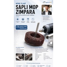 Transformacion 2 Li Mini Flap Saplı Mop Zımpara Gravür Dremel Uyumlu Çapak Alma Zımparası 31.5X10X3.17MM 723586