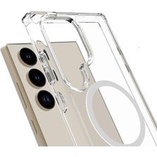 Galaxy S26 Ultra Kılıf Kablosuz Şarj Özellikli Silikon Darbe Emici Şeffaf Kılıf