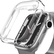 Apple Watch ile Uyumlu Series 10 Şeffaf Kılıf Ekranı Tam Kapatan Silikon Yapılı Ekran Koruma Apple Watch ile Uyumlu Series 10 Ekran Koruyucu Şeffaf (46MM)