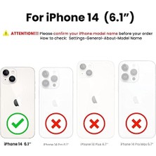 Apple iPhone 14 Kılıf 6.1 ile Uyumlu,  Ince Sıvı Silikon 3 Katmanlı Tam Kaplamalı Yumuşak Jel Kauçuk Kılıf Kapak, Siyah