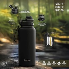 1 Hand Leak-Proof Sızdırmaz Çelik Termos 1000 ml Ice Melt ST-216