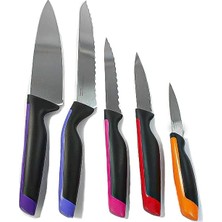 Bıçak Evrensel Serisi Mor Şef+Pembe+Sebze Turuncu+Kırmızı+Mavi Ekmek
