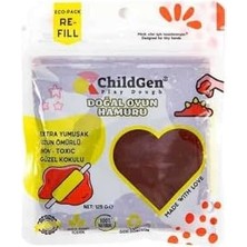 Doğal Oyun Hamuru - Kahverengi -Vakumlu Kartuş Paket - (Ecopack-Refill)