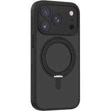 Iphone 17 Pro Roller Serisi 360° Dönebilen Halka Standlı Magsafe Kılıf (Black)