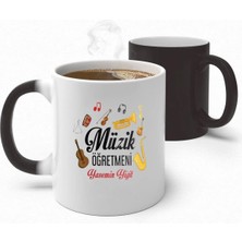 Alya Gift Shop Kişiye Özel Müzik Öğretmeni Sihirli Kupa Bardak