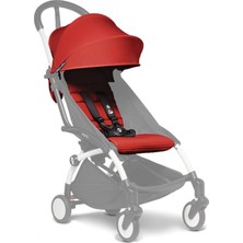 Happy Trend Babyzen Yoyo 6+ Tekstil Seti, Kırmızı – Sadece Tekstil Seti: Koltuk Minderi, Aynı Renkte Örtme ve Arkada Fermuarlı Cep – Yoyo2 Bebek Arabası Iskeleti Gereklidir (Ayrı Satılır)