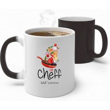 Alya Gift Shop Kişiye Özel Cook Cheff Sihirli Kupa Bardak