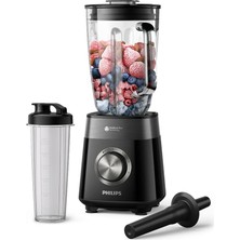 Happy Trend Philips Blender Series 5000 - Güç 1200W, Cam Hazne, 2l Toplam Kapasite, 3 Hız + Pulse, Karıştırma ve Yanınızda Götürme Için Şişe Dahil, Kolay Temizlik, Siyah (HR3031/00)