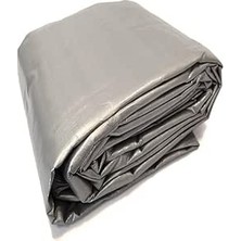 Happy Trend Su Geçirmez Pvc Branda Çadır Tente, Koruma ve Gölgelik Amaçlı (Gri, 3 mt x 4 Mt)