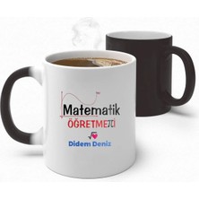 Alya Gift Shop Kişiye Özel Matematik Öğretmeni Sihirli Kupa Bardak