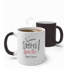 Alya Gift Shop Kişiye Özel Edebiyat Öğretmeni Sihirli Kupa Bardak