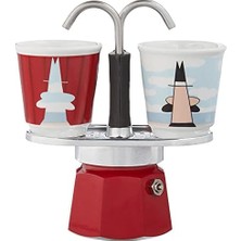- Set Mini Express: Ocak Üstü Espresso Pişirici + 2 Cups - Magrite Serisi