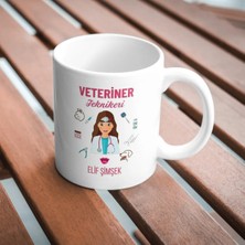 Alya Gift Shop Kişiye Özel Veteriner Teknikeri Tasarımlı Kupa Bardak