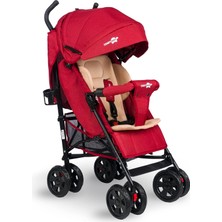 Happy Trend Comfymax Tam Yatar Baston Bebek Arabası, Koyu Kırmızı