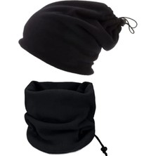 Happy Trend Kışlık Termal Polar Unisex Boyunluk Bere Maske Kamuflaj ve Düz Renklerde Kadın Erkek Kayak Kış Sporları