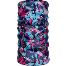 Happy Trend E Taktik Extreme Dijital Desing Seamless +Uv Mavi Renkli Desenli Boyunluk Bandana Buff Saç Bandı Maske Balaklava Toka