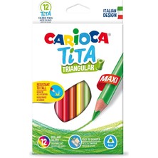 Happy Trend Carioca Tita Maxi Üçgen Kuru Boya Kalemi 12'li