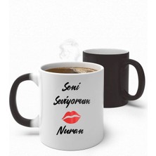 Alya Gift Shop Kişiye Özel Seni Seviyorum Sihirli Kupa Bardak