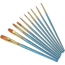 Happy Trend Hannah 2 Set Sanatçı Fırcası Seti, 10'lu Paket Naylon Fırca, Resim, Akrilik, Ince Fırca, Sulu Boya ve Yüz Boyama, Kendin Yap El Sanatları Için, Mavi, Toplam 20 Fırca