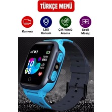 Empressco X56 Sim Kartlı Akıllı Saat Çocuk Konum Takipli Lbs Akıllı Çocuk Saati Mavi Gri