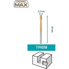 194DM Max Yüksek Performanslı Silindirik Şekilli Oyma Ucu 3,2 Mm, 2'li