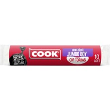 Ekstra Kalın Çöp Torbası, Ultra Dayanıklı Jumbo Boy 80 x 110 cm (10 Adet/rulo)