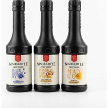 Nish Coffee Blue Berry -Çarkıfelek -Karpuz Aromalı Püre Sos 3 x 1.150 gr