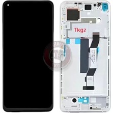 Tkgz - Xiaomi Mi 10T Uyumlu Servicepack LCD Ekran Dokunmatik Gümüş Full Çıtalı