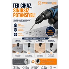 Transformacion Bits Saplı Mini Mandren Anahtarsız Matkap Adaptörü 0.5-6.5mm Hex Şaft Dönüştürücü 7cm  723588
