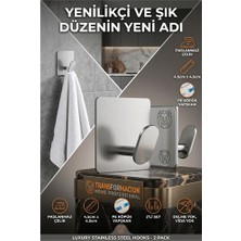Modacar 2'li Banyo ve Mutfak Askı Seti - SUS304 Lazer Kesim Çelik  Ultra Güçlü Yapışkanlı Askı 723140